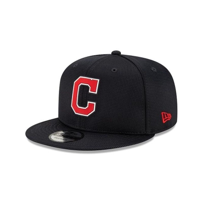 Blue Cleveland Indians Hat - New Era MLB Clubhouse Collection 9FIFTY Snapback Caps USA2973564